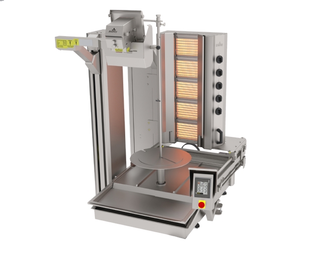 ADR-5G-GK Doner Robot Gas Fired, 5 Burner, Wide Cut
