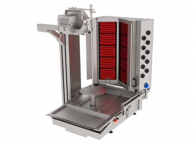 ADR-10E-GK Doner Kebab Robot Wide Cut Electric 10 Heater
